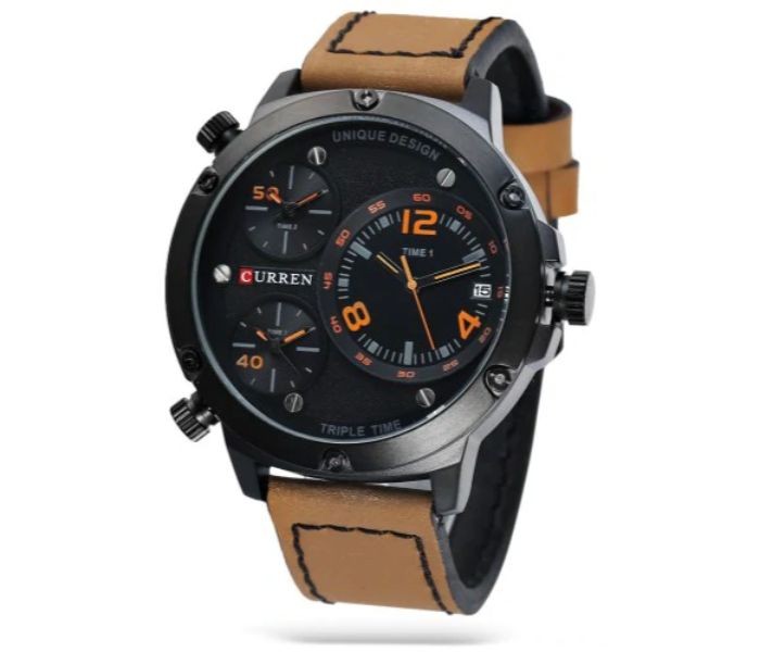 Curren 8262 Casual Quartz Curren Watch For Men - Black