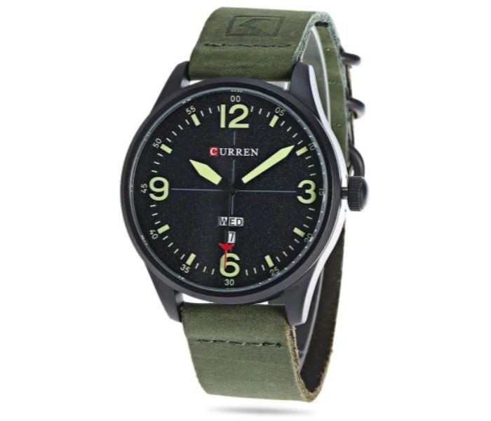 Curren 8265 Quartz Curren Watch For Men - Black And Green