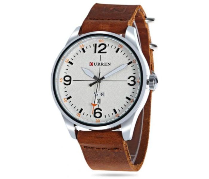 Curren 8265 Quartz Curren Watch For Men - White