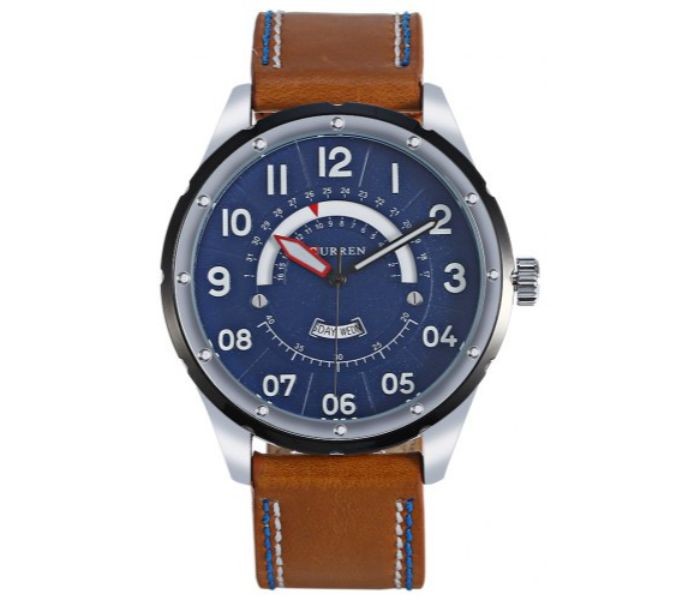 Curren 8267 Quartz Curren Watch For Men - Blue And Brown