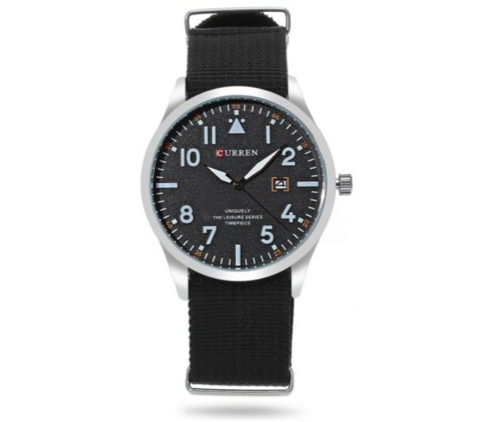 Curren 8268 Canvas Quartz Curren Watch For Men - Black