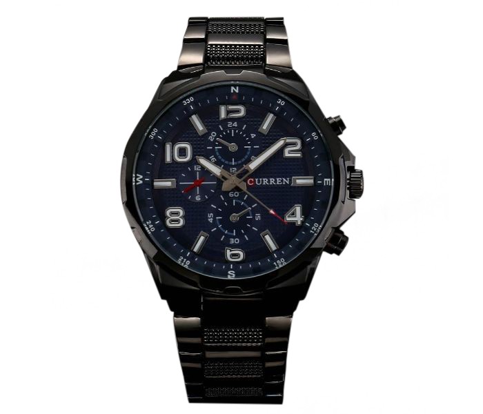 Curren 8276 Fashion Quartz Curren Watch For Men - Black And Blue