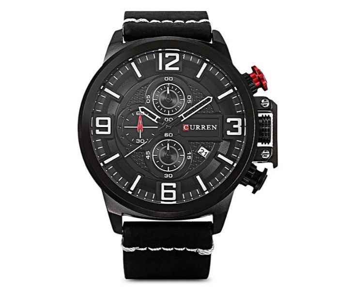 Curren 8278 Analog Quartz Curren Watch For Men - Black