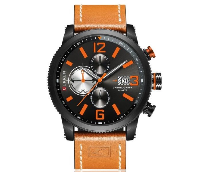 Curren 8281 Quartz Wristwatch For Men Brown and Black