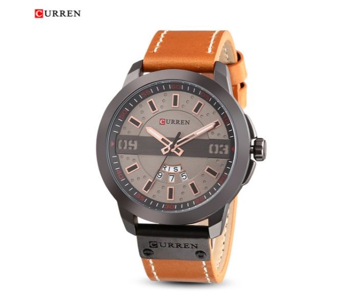 Curren 8286 Business Quartz Curren Watch For Men - Brown and Khaki