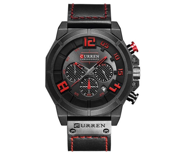 Curren 8287 Chronograph Curren Watch For Men - Black And Red