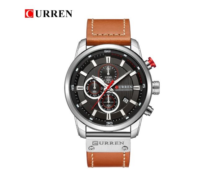 Curren 8291 Analog Sports Curren Watch For Men - Silver And Black