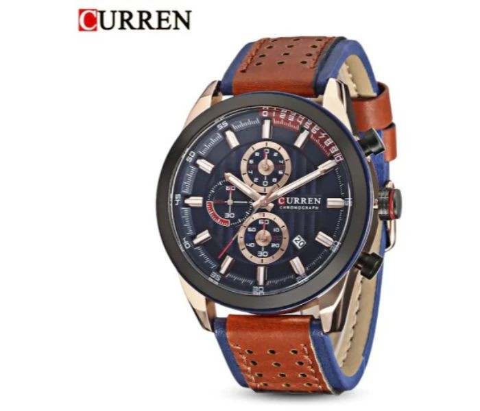 Curren 8292 Analog Quartz Curren Watch For Men - Brown