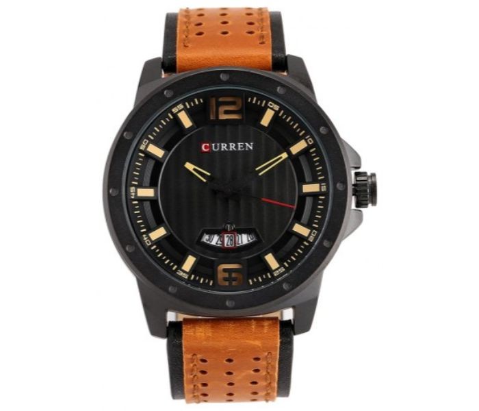 Curren 8293 Analog Quartz Curren Watch For Men - Brown