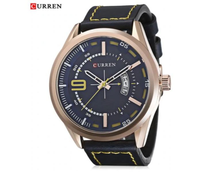 Curren 8295 Analog Quartz Curren Watch For Men - Black