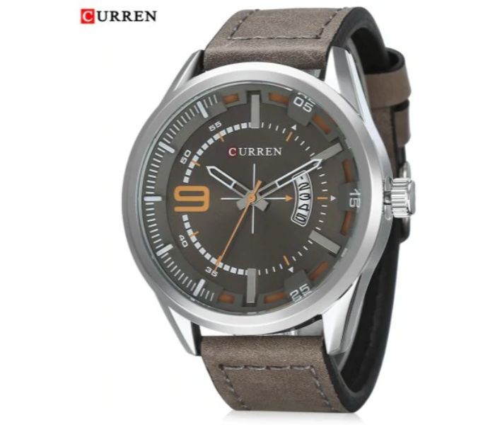 Curren 8295 Analog Quartz Curren Watch For Men - White And Grey