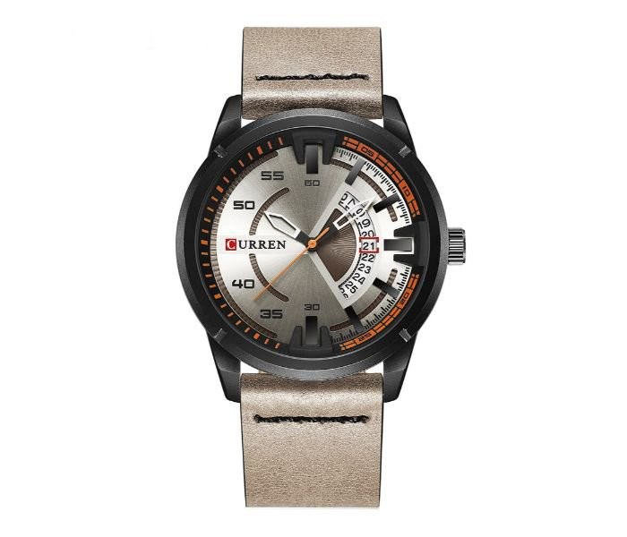 Curren 8298 Casual Analog Curren Watch For Men - Grey