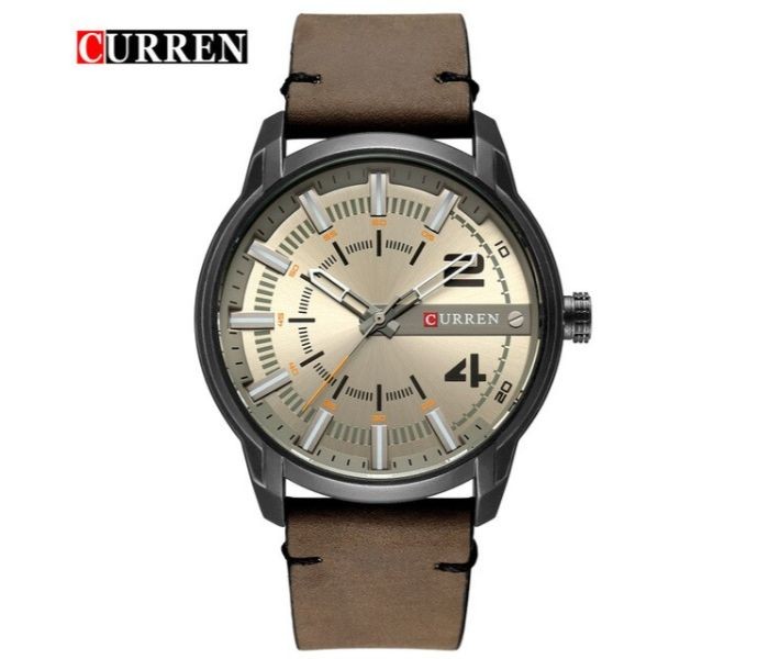 Curren 8306 Fashion Sport Curren Watch For Men - Khaki and Black