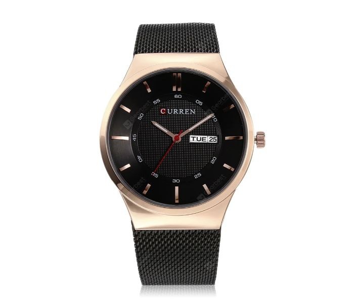 Curren 8311 Stainless Steel Analog Quartz Curren Watch For Men - Black