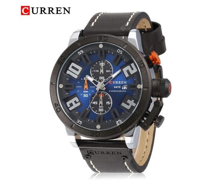 Curren 8312 Analog Quartz Curren Watch For Men - Blue