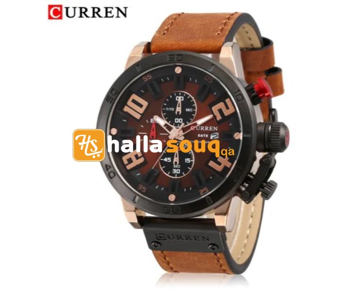 Curren 8312 Analog Quartz Curren Watch For Men - Brown