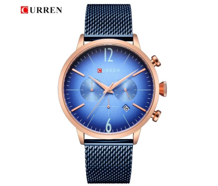 Curren 8313 Luxury Quartz Curren Watch For Men - Blue