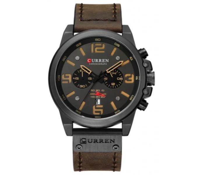 Curren 8314 Luxury Military Sport Curren Watch For Men - Brown And Black