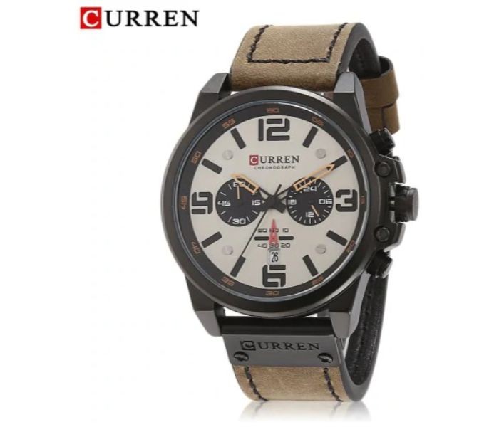 Curren 8314 Luxury Military Sport Curren Watch For Men - Brown And Grey