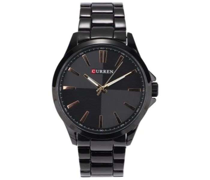 Curren 8322 Waterproof Quartz Curren Watch For Men - Black