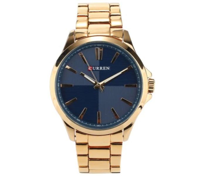 Curren 8322 Waterproof Quartz Curren Watch For Men - Gold And Blue