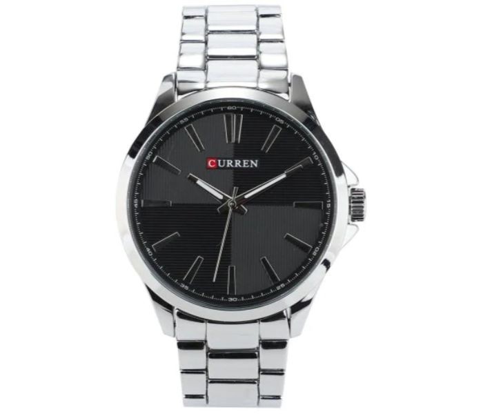 Curren 8322 Waterproof Quartz Curren Watch For Men - Silver And Black