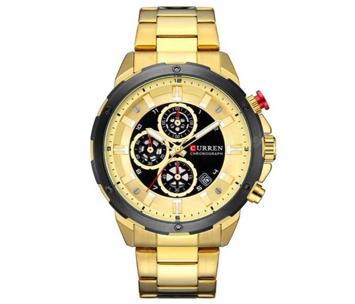 Curren 8323 Stainless Steel Analog Curren Watch For Men - Gold