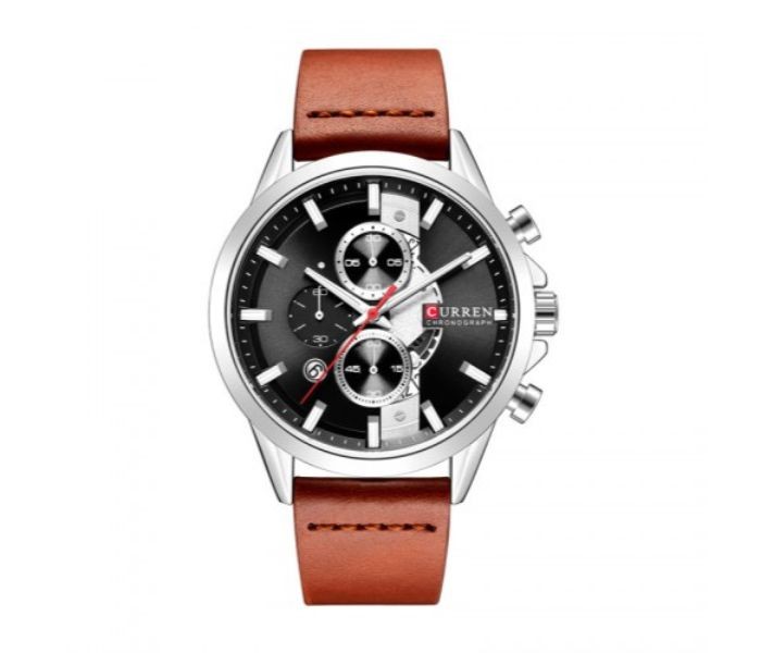 Curren 8325 Neutral Waterproof Curren Watch For Men - Brown And Silver