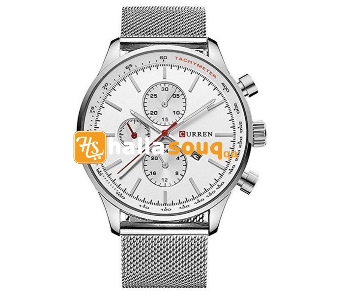 Curren Men's Waterproof Sports Analog Watch 8227 Silver