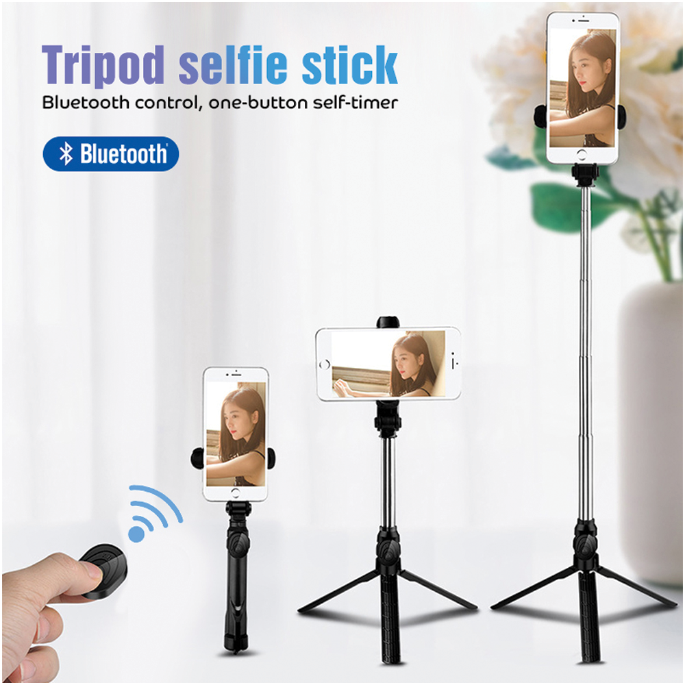 XT10 Mini Smartphone Tripod Selfie Stick With Bluetooth Remote, 360 Degree Rotation and Foldable Design