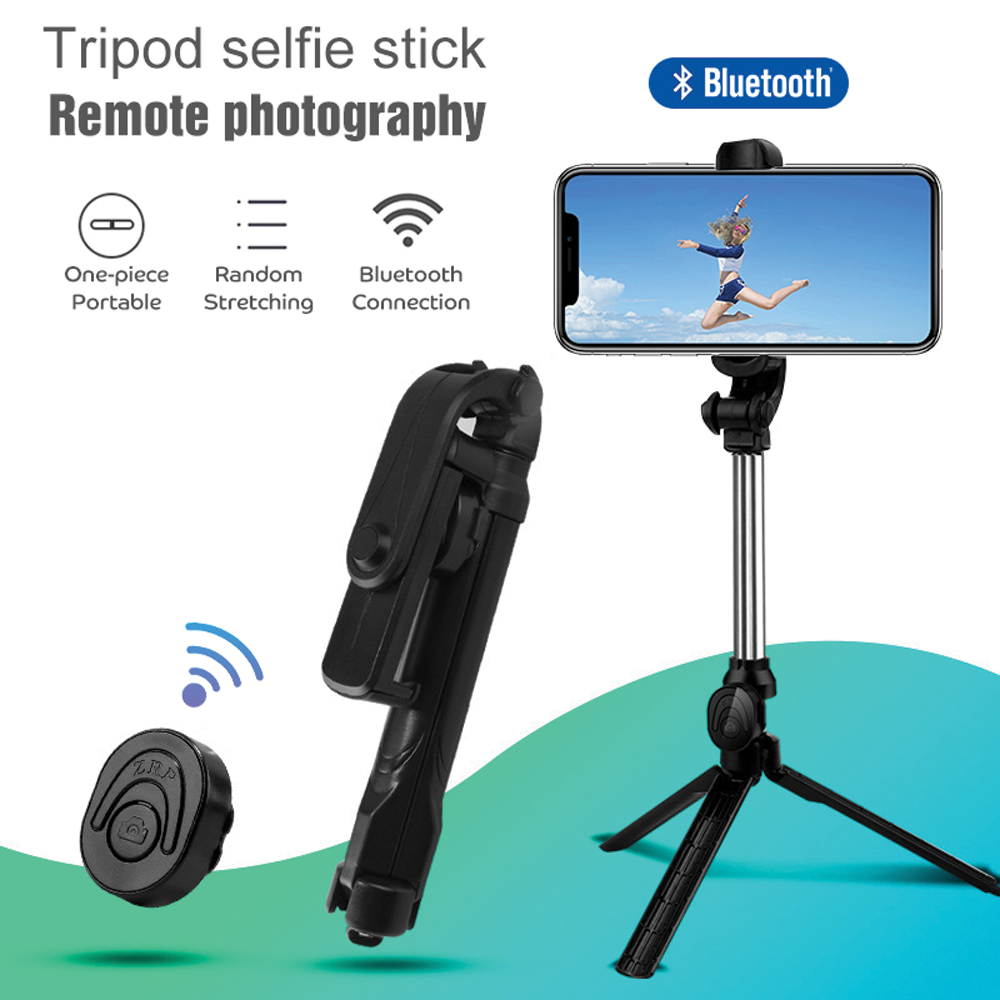 XT10 Mini Smartphone Tripod Selfie Stick With Bluetooth Remote, 360 Degree Rotation and Foldable Design
