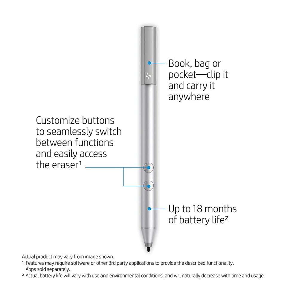 HP (1MR94AA) Stylus Pen for Windows Inking Devices - Silver