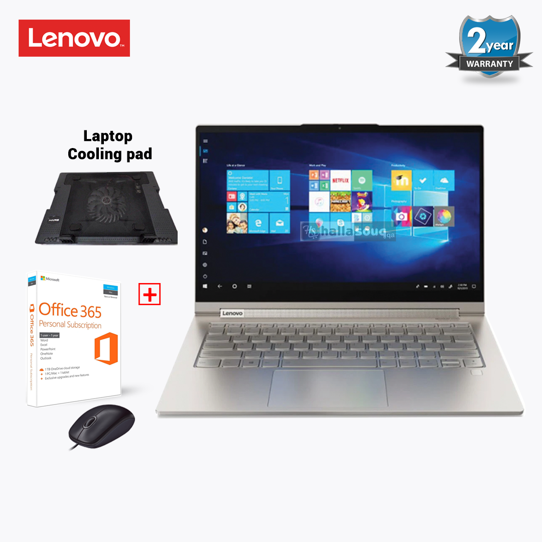 Lenovo Ideapad Yoga C940-14IIL 81Q900DMAX 16GB RAM, 1TB SSD, 14 Inch HDR,Intel Core i-7, Intel Iris Plus Graphics, Windows 10+MS office 365 - Grey