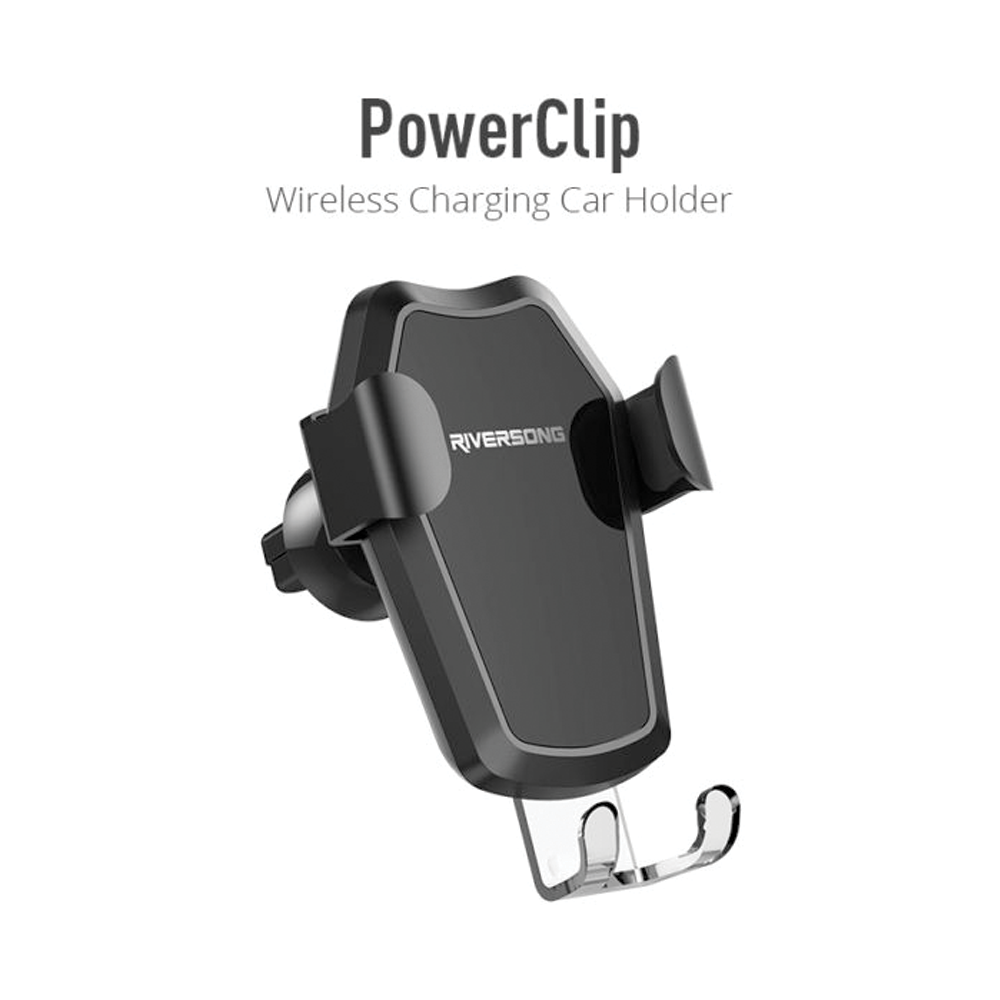 Riversong Powerclip CH02 Wireless Car Charging Holder - Black