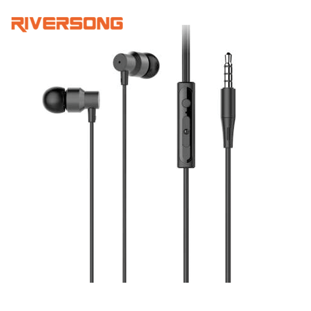 Riversong Super Bass EA26 Wired Earphone - Black