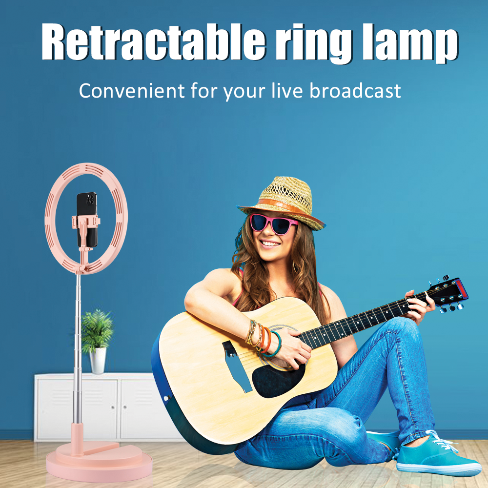 Y2 Portable ring lamp Dimmable 3500-6000K Selfie Photography Makeup LED Ring Light Retractable Foldable Stand For video Live
