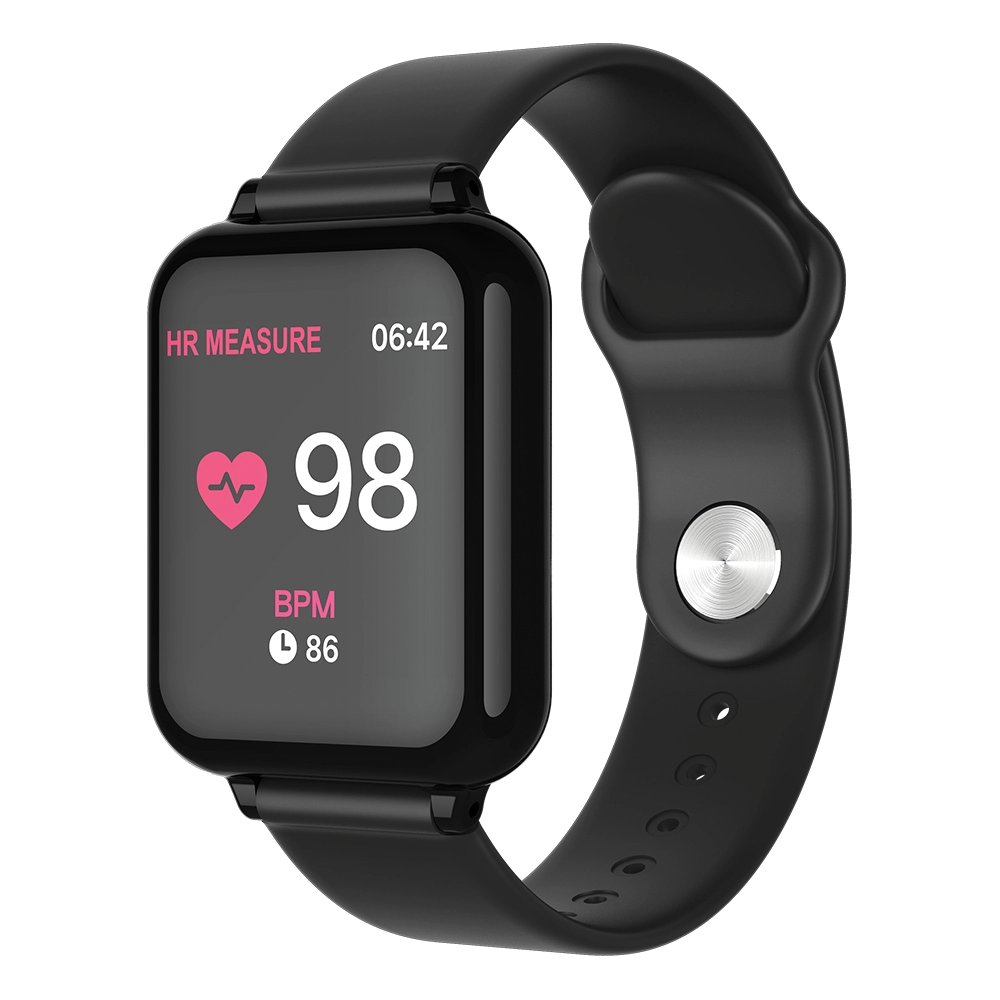 B57 Smart Watch with Bracelet IP67 Waterproof Fitness Tracker and Heart Rate Monitor - Black