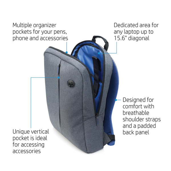 HP 15.6 inch Value Laptop Backpack - Grey