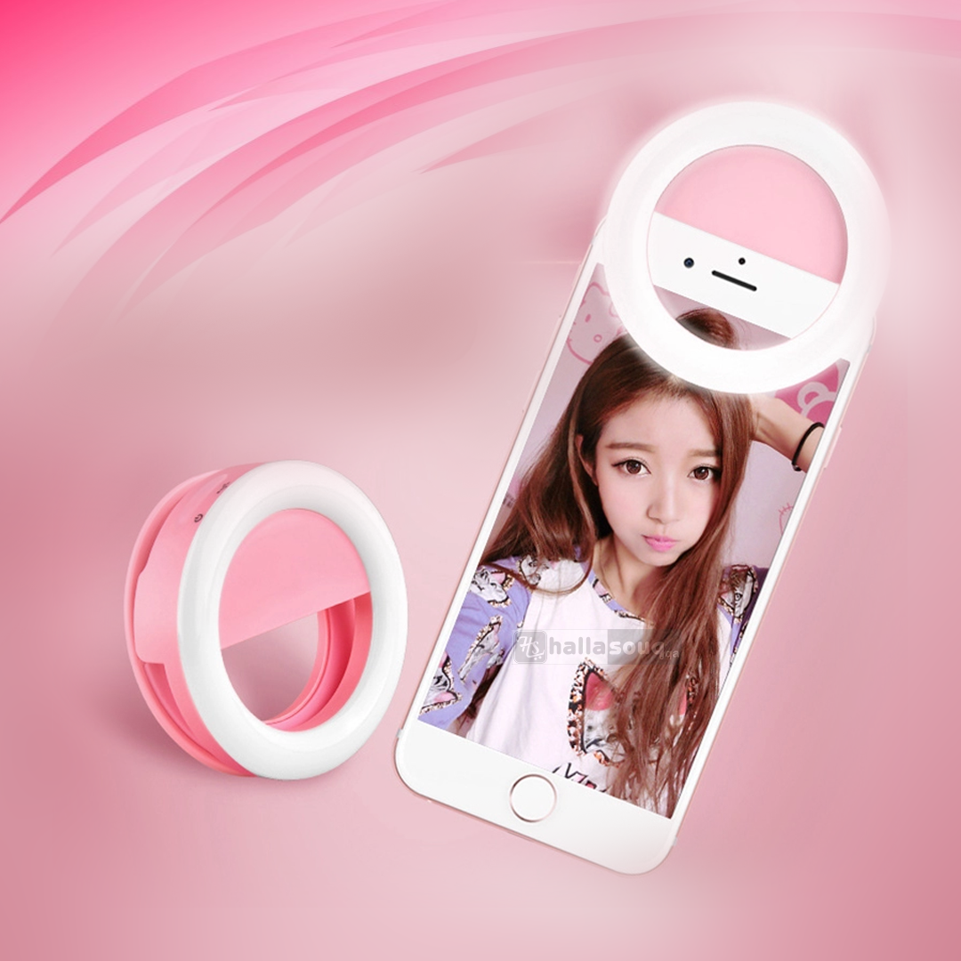 Make Up Selfie Light Portable Mobile Phone Mini LED - Pink