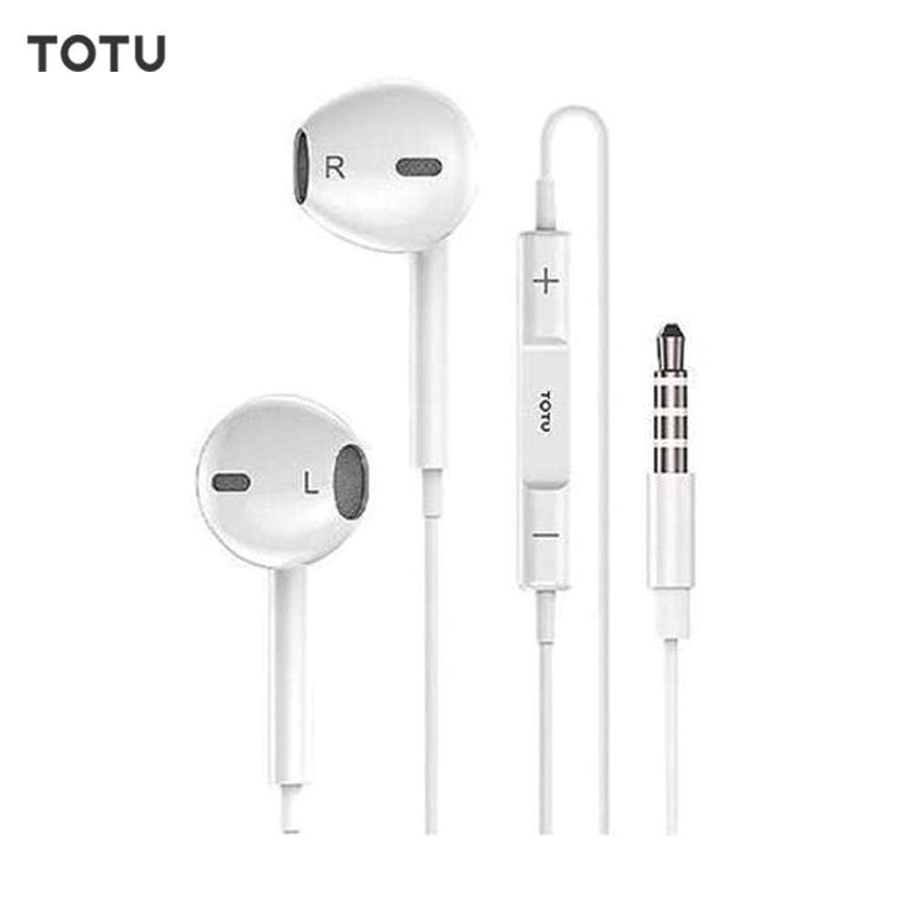 Totu EAUA-12 Glory Series Wired Headphones 3.5mm - White