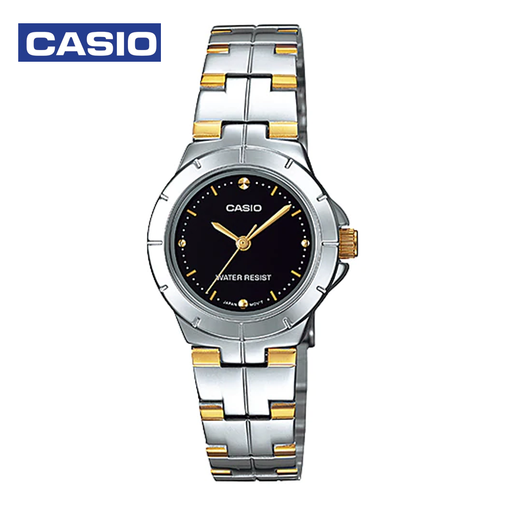 Casio LTP-1242SG-1CDF Womens Analog Watch Black and Silver