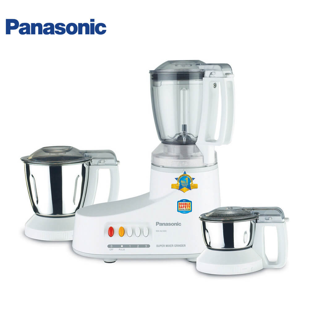 Panasonic MX-AC300 360W 3 Jar Mixer Grinder - White