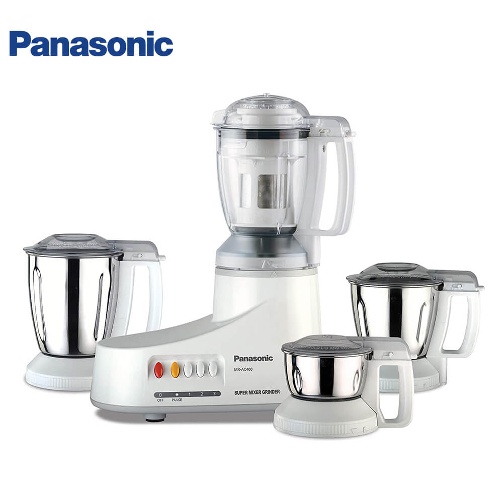Panasonic MX-AC400 550W 4 Jar Mixer Grinder - White