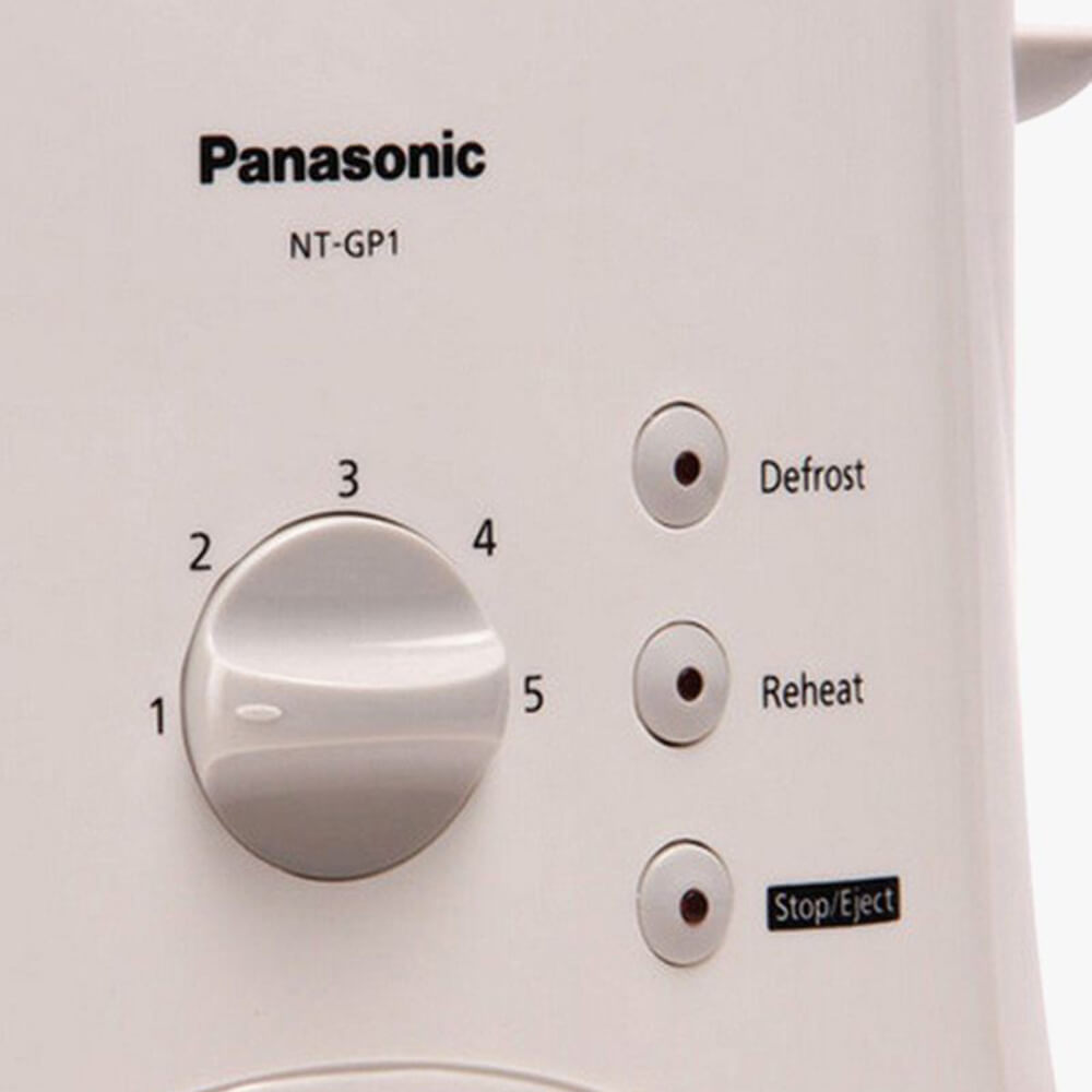 Panasonic NT-GP1 680W 2-Slice Pop-up Toaster - White