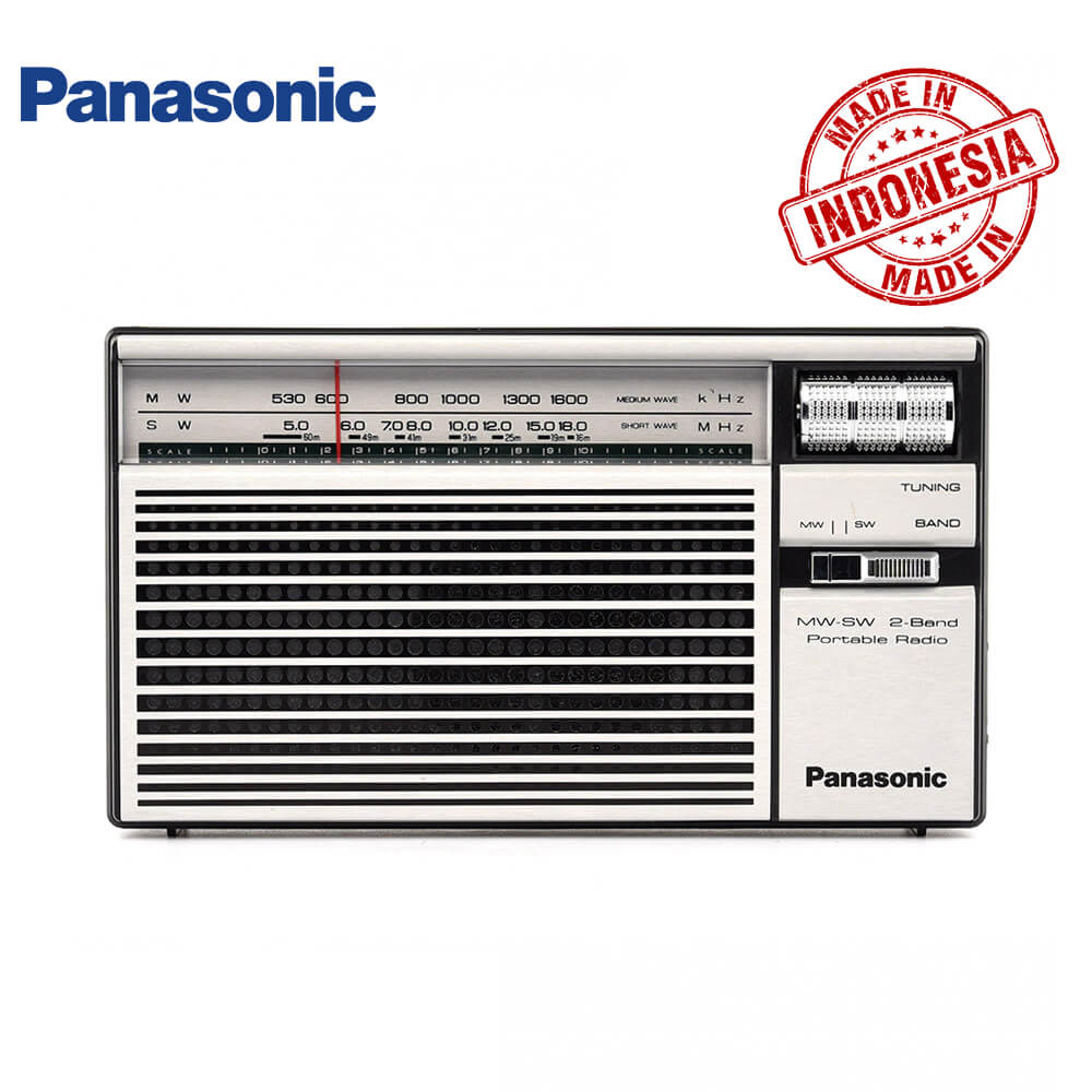 Panasonic R-218DD MW/SW Portable Radio - Silver