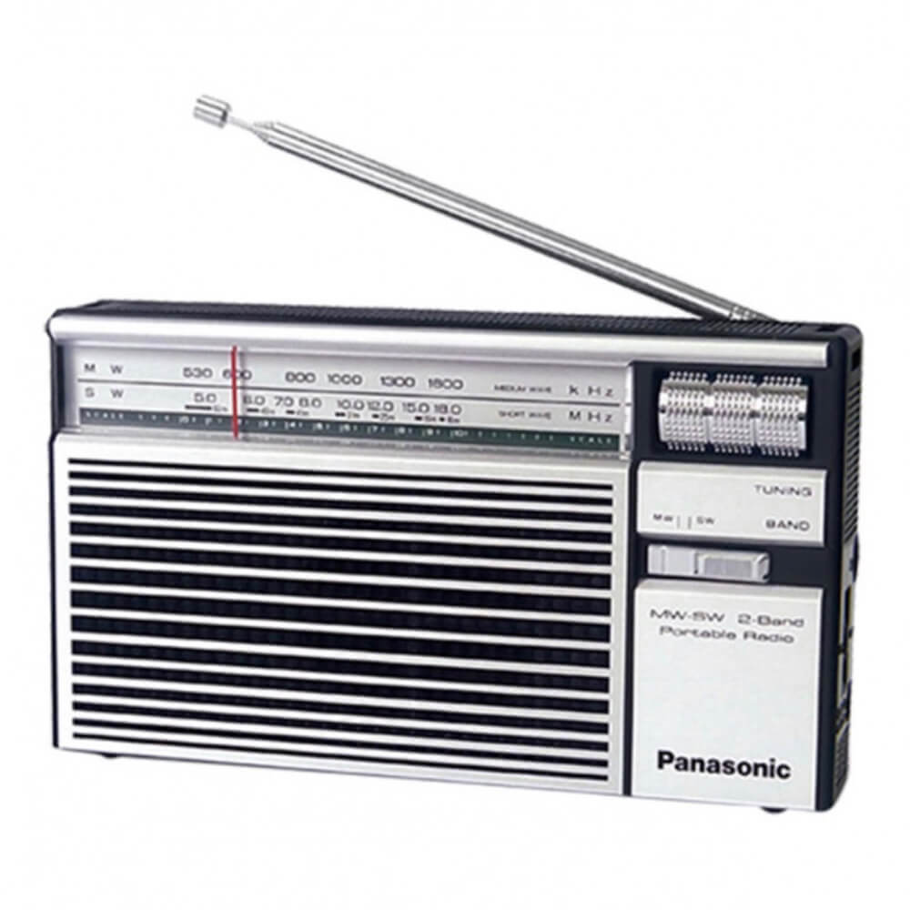 Panasonic R-218DD MW/SW Portable Radio - Silver
