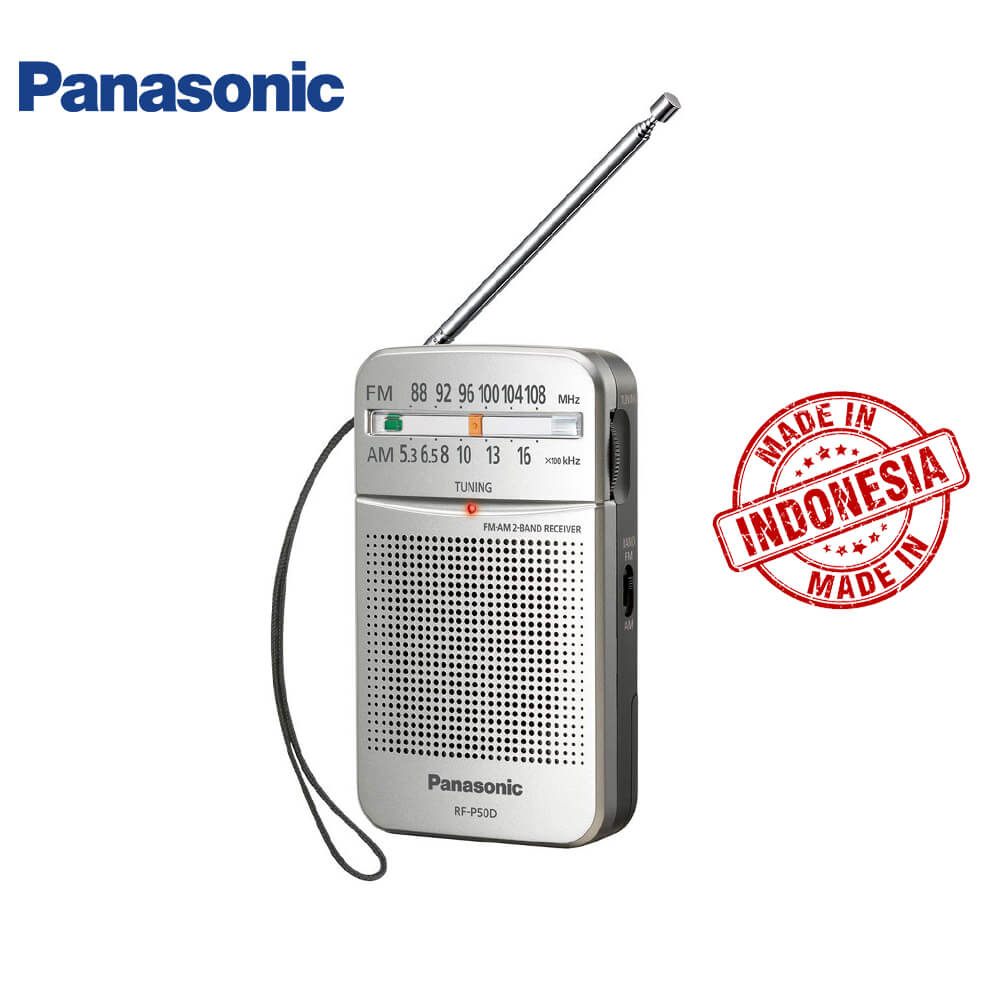 Panasonic RF-P50D AM/FM Digital Pocket Radio - Silver