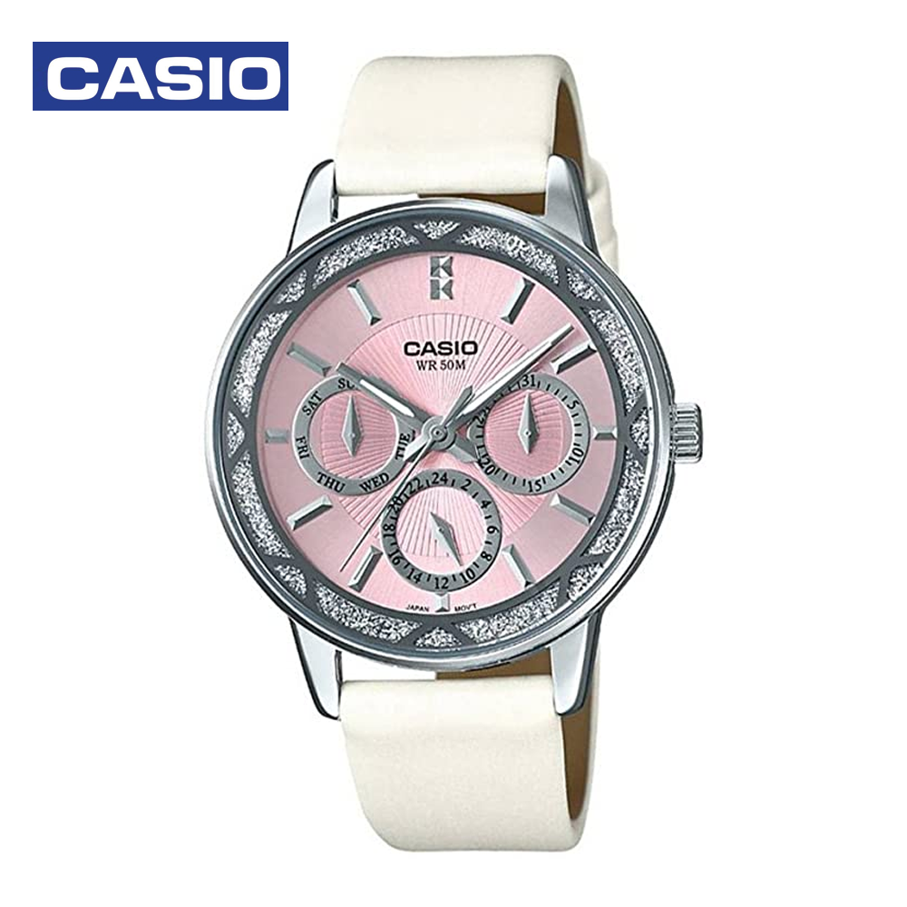 Casio LTP-2087SL- 4AVDF Women's Leather Strap Watch