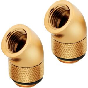 Corsair Hydro X Series 45° Rotary Adapter Twin Pack - Gold