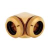 Corsair Hydro X Series XF Hardline 14mm 90° Angled Compression Twin Pack - Gold